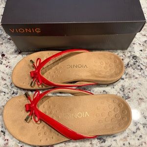 Vionic Red Patent Sandals size 6